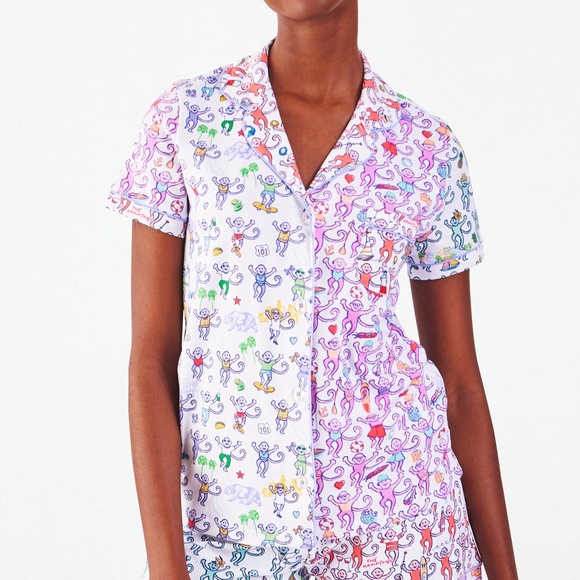 City Monkey Patchwork Polo Pajamas - Picture 3 of 5